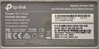 Predam router TP LINK ARCHER C20