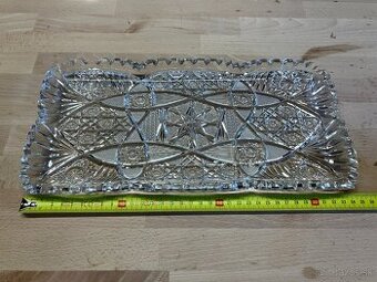 Krištáľový Tanier 35 x 18 cm cca