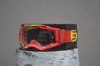 Okuliare mx sx SHOT žlté fluo červené