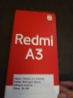 Ahoj predávam čisto noví. Redmi a3 2 ročnov zaruka