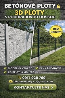 Betónové ploty a 3D ploty