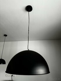 Stropná lampa čierna - zlatá / veľká