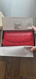 Nová luxusná kožená BURBERRY peňaženka červená