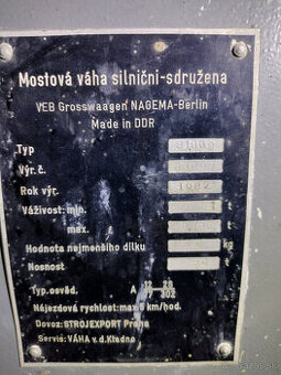 predam pult na mostovu vahu VEB Grosswagen-NAGEMA Berlin