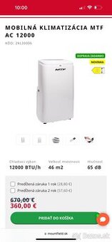 mobilná klimatizácia MTF AC 12000