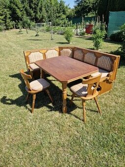 Rohová lavica, jedálenský set