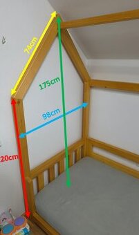 Postel 90x200 domček