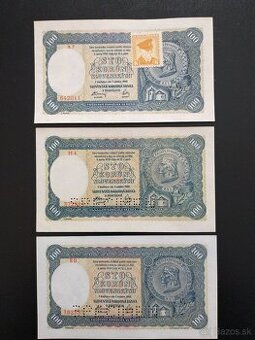 bankovky slovenský štát 100Ks 1940