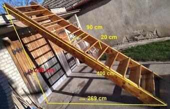 Predám kvalitne spracované masívne 13 stupňové schody so smr