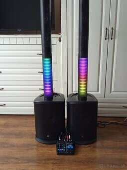 2x stĺpový systém "BEHRINGER C210" + mixpult "DNA MIX 4U