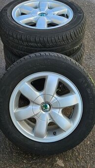 Letní alu kola originál Škoda R14 – 5x100 Prodám o
