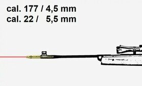Nastrelovací laser na vzduchovku 4,5 mm alebo 5,5 mm - 1