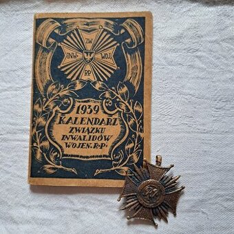 Vojenský kalendár poľskej armády 1939+kríž za zásluhy