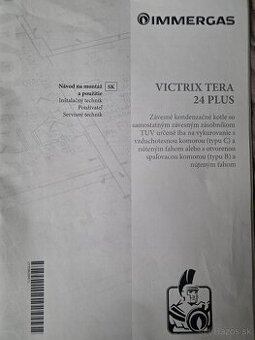 Predám kondenzačný kotol Immergas Victrix 24 plus