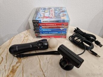 PlayStation 3 Move set - 1x pohybový ovládač. + 7 hier