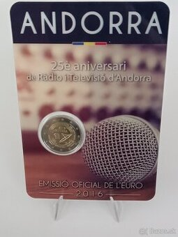 Andorra 2016 Rádio and TV ,2€ euro