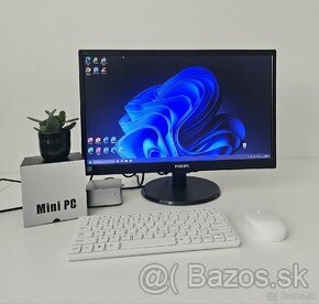 Mini Office PC Set Intel N100 3.4 GHz 16 GB DDR4 SSD WiFi