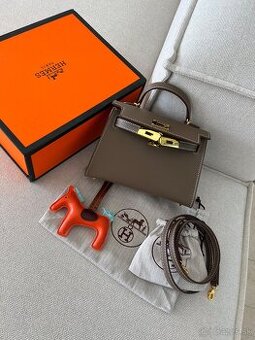 Hermes kelly mini kabelka khaki s krabicou