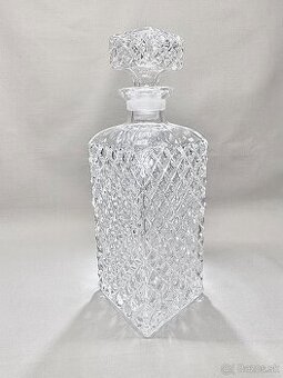 Krištálové sklo retro whisky karafa VÝSTAVNÝ KUS