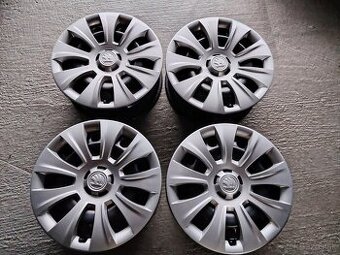 Plechové disky plus originál puklice Škoda R17 5x112