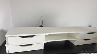 IKEA ALEX Stojan na monitor so zásuvkami