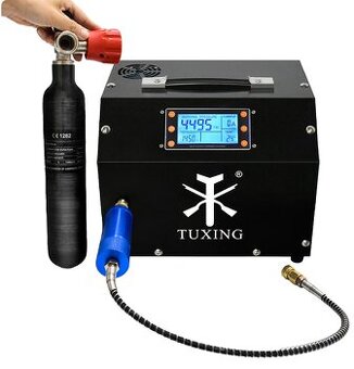 Vzduchový kompresor LCD-digital,12V/220V,TUXING,300Bar,PCP