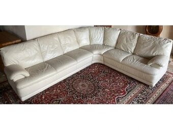 Moderní rohová kožená sedací souprava, 2663