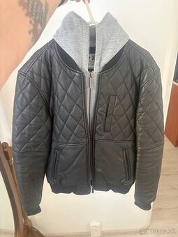 JUST RHYSE kožená bunda s mikinou