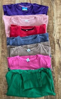 Tričká s dlhým rukávom + rolák 2-3 roky/98cm