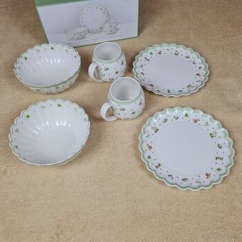 Raňajková sada porcelánu pre dvoch Easter Delight, 6 ks