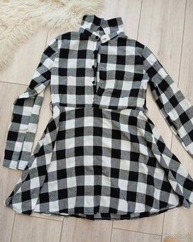 Dámske kockovane šaty S