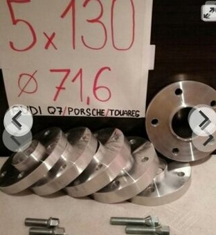 rozširovacie podložky 5x130 stred 71.6 duralové 2cm a 1.5cm