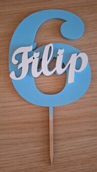 Zápich na tortu Filip 6 oslava narodeniny torta