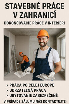 PONUKA PRÁCE pre stavbárov v zahraničí