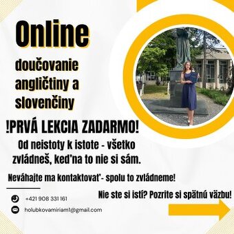 Online doučovanie anglického a slovenského jazyka