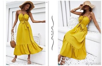 Žlté dámske šaty Izabela, veľ. S