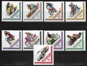 MAĎARSKO⚽(FIL.101.) 1962 Motorcycling - čistá. lep 
