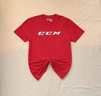 CCM hokejové červené tričko s krátkym rukávom športové XL