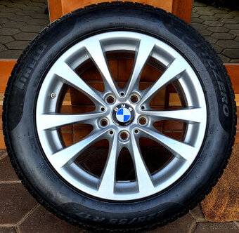 alu R17 5x120, senzory tlaku, zimné pneu 225/55, orig. BMW 5