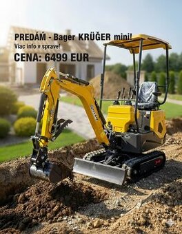Minibager KRÜGER JKW-12 (1200 kg) – Nový Model, Silný Koop –