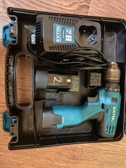 Aku skrutkovač EXTOL INDUSTRIAL s 2 batériami a nabíjačkou