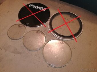 Predám 3 ks blany Remo Emperor Clear 10"+12"+14"