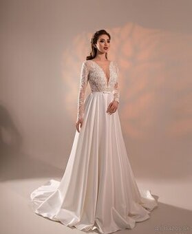 Svadobné šaty z padavého saténu