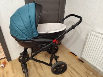 Seeba Art tmavozeleny kočík 2kombinacia