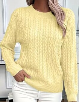 Dámsky pulóver č. 40 s okrúhlym výstrihom