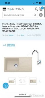 Kuchynský set FRANKE drez a batéria