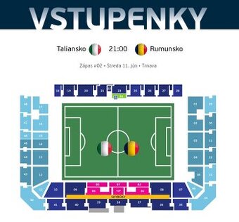 Vstupenka U21 Taliansko - Rumunsko