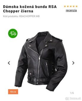 Dámska kožená bunda RSA Chopper čierna / kožený krivak
