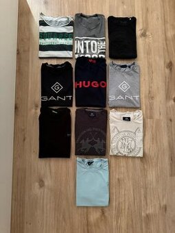 Pánske trička rôznych značiek (Gant, La Martina, Hugo, Guess