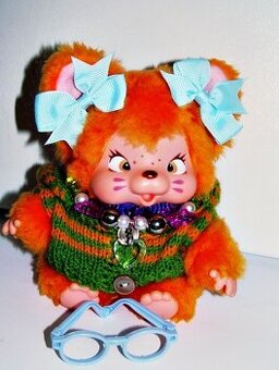😻RETRO Mončičák monchichi, monchhichi vzácné Nyamy kotě